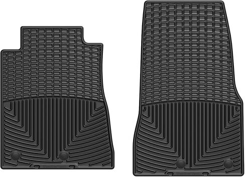 سجادات أرضية WeatherTech مناسبة لجميع الأحوال الجوية لسيارة Ford Mustang الصف الأول (W286)، أسود in Kuwait