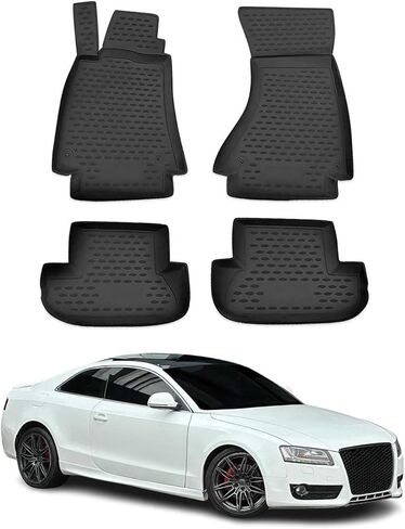 بطانة سجادة أرضية OMAC لسيارة Audi A5 Sportback 2018-2024 سوداء TPE مناسبة لجميع الأحوال الجوية 4 قطع in Kuwait