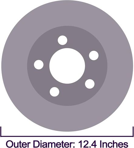 Rear Brake Rotors Replacement for 2011 2012 2013 2014 2015 2016 Buick Lacrosse Regal, 2014 2015 2016 2017 2018 2019 2020 Chevy Impala, for Malibu Camaro, Cadillac CT6 XTS Brakes, 12.4" Rear in Saudi Arabia