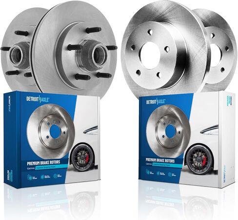Detroit Axle - 2WD Front Rear Brake Rotors for Ford F-150 2000-2003, Lincoln Blackwood 2002, Disc Brake Rotors Replacement Brakes in Kuwait