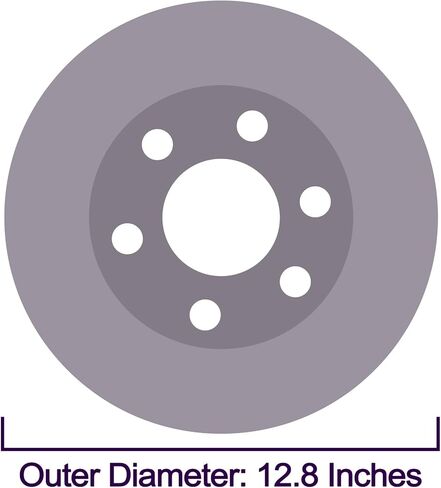 2PC 12.80" (325mm) Front Drilled and Slotted Brakes Rotors Replacement for 2008-2017 Buick Enclave, 2009-2017 Chevy Traverse, for GMC Acadia, Acadia Limited, Saturn Outlook Vented 55150 in Saudi Arabia