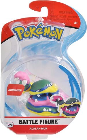 Pokemon 3" Alolan Muk Articulated Battle Action Figure in Kuwait