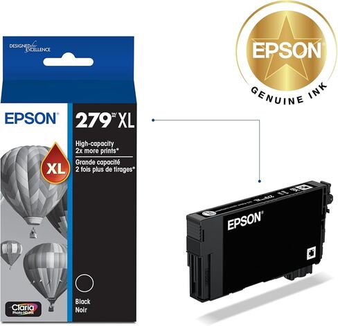 Epson 279 Claria Photo HD Ink High Capacity Black Cartridge (T279XL120-S) Works with Expression Photo XP-980 in Kuwait