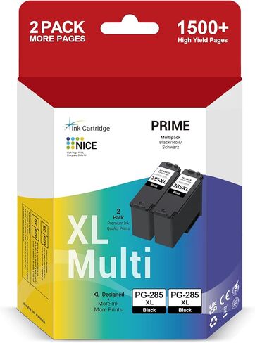 Frwazo1500 Pages High Yield PG-285XL 285 285XL Ink Cartridge Black Replacement for Canon 285 Black Ink Compatible with Canon Pixma TR7820, TS7720, TS7722 Inkjet Printer (2 Black, 2 Pack) in Saudi Arabia