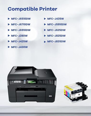 LC75 Ink Cartridges Set High-Yield LC75XL LC75BK LC75C LC75M LC75Y Replacement for Brother LC75 LC71 LC79 XL Ink for MFC-J6510DW MFC-J6710DW MFC-J6910DW MFC-J280W MFC-J425W Printer Ink 4-Pack in Saudi Arabia