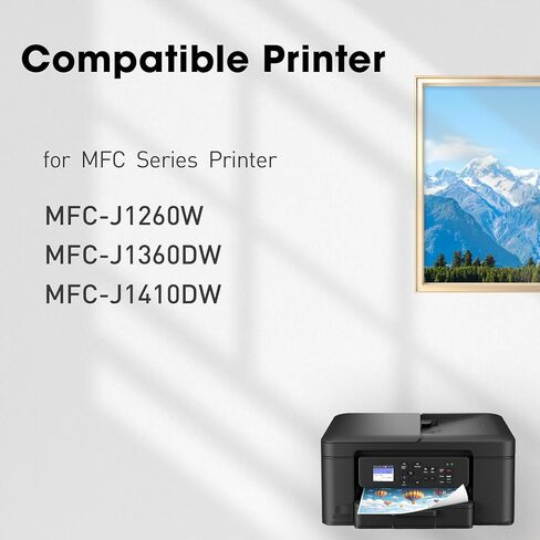 مجموعة خراطيش حبر LC501XL عالية الإنتاجية متوافقة مع خراطيش حبر Brother LC501XL LC501 بديل LC501 XL لطابعة Brother MFC-J1360DW MFC-J1410DW MFC-J1260W (4 عبوات، BCMY) in Kuwait