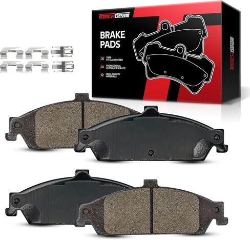 وسادات فرامل أمامية من السيراميك من Torchbeam لسيارة Chevy Malibu 1997-2003، Pontiac Grand Am 1999-2005، Classic 2004-2005، مجموعات فرامل الأداء لـ Oldsmobile Alero 1999-2004، Cutlass 1997-1999، #D727 4 قطع in Kuwait