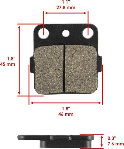Caltric Front And Rear Brake Pads Compatible With Kawasaki KLX230R S KLX 230S 2020-2023/43082-0100 in Kuwait