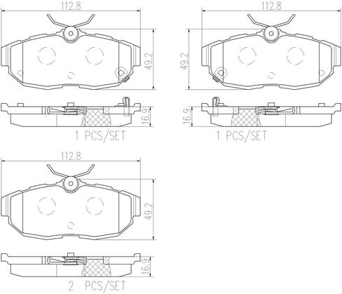 Brembo P24170N Premium Ceramic Rear Disc Brake Pad Set FORD AUSTRALIA OE# BR3Z2200A in Kuwait