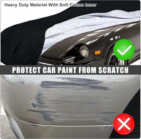 Waterproof Car Cover Compatible with 1965-1986 Nissan/Datsun 520/620/720 Single Cab 6ft Short Bed Accessories, All Weather Classic Car Covers with Inner Cotton&Zipper Door for Snow Rain Protection in Saudi Arabia