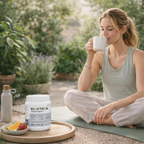 Bioxtron Collagen Peptides Powder - Skin Support, Hair & Nails Support - Stem Cell Renewal Bones & Joinst Support - Type I Collagen - AFA Hyaluronic Acid - 21 Oz in Saudi Arabia