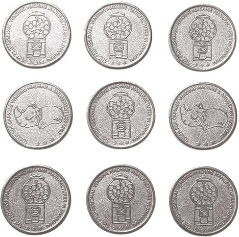 100Pcs 25mm Stainless Steel Coin Tokens Gumball Machine Coin Tokens Game Refill Coins for Coffee Capsule Storage Machine(Size:100pcs) in Saudi Arabia