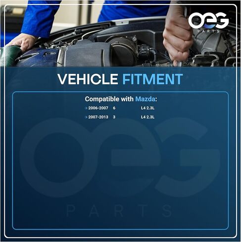 OEG Parts New Alternator Compatible With Mazda 6 2.3L 06-07, 3 2.3L 07-13 L3M6-18-300A L3M6-18-300B L3M6-18-300C L3M6-18-300R-0A L3BD-18-300 L3BD-18-300A L3BD-18-300R0A A3TJ1181 A3TJ3281 in Kuwait