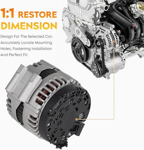 New Alternator for BMW 128i 323i 328i 328i xDrive 330i 330xi 528i 528i xDrive 528xi X3 X5, 11301 12-31-7-550-968 12-31-7-551-256 12-31-7-555-926 in Kuwait