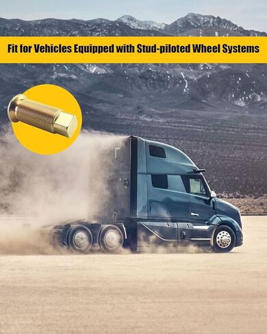 10 Pcs Wheel Inner Cap Nuts Fit for Vehicles Equipped with Stud-Piloted Wheel Systems, Replace M-133 M133 133029L E-7897L, Left Hand Stud Piloted, 3-1/16"L in Kuwait