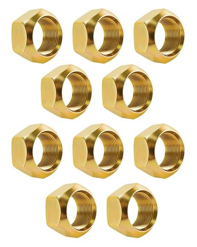 10 Pcs Wheel Inner Cap Nuts Fit for Vehicles Equipped with Stud-Piloted Wheel Systems, Replace M-133 M133 133029L E-7897L, Left Hand Stud Piloted, 3-1/16"L in Kuwait