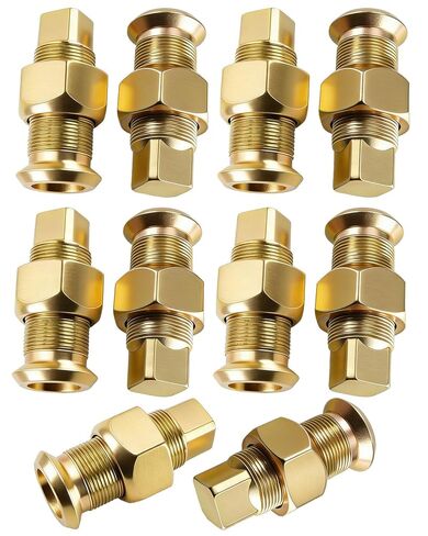 10 Pcs Wheel Inner Cap Nuts Fit for Vehicles Equipped with Stud-Piloted Wheel Systems, Replace M-133 M133 133029L E-7897L, Left Hand Stud Piloted, 3-1/16"L in Kuwait