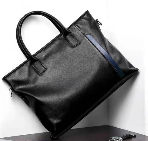 Briefcases for Men Men's Leather Briefcase Business Shoulder Bag Handbag for Business Travel Office in Kuwait