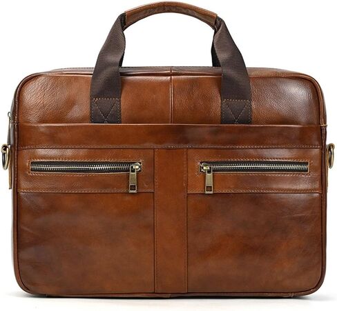 Briefcases for Men Men's Leather Shoulder Crossbody Bag Briefcase Laptop for Business Travel Office in Saudi Arabia