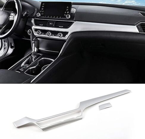 Car Accessories Fit for Honda Accord 10th Gen 2018-2022 Inner Dashboard Center Console AC Switch Button Panel Stripe Cover Trim (Carbon Fiber Style) ABS 2 PCS in Kuwait