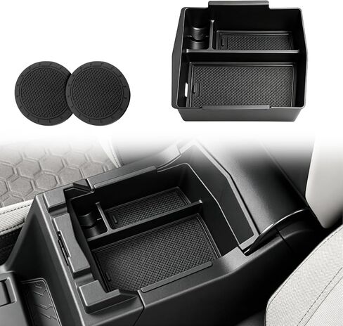 3PCS Center Console Organizer Tray for 2025 2026 Subaru Forester Premium/Sport/Limited/Touring (NOT for 2025 Subaru Forester Wilderness), ABS Black Armrest Storage Box Tray Insert Accessories in Saudi Arabia