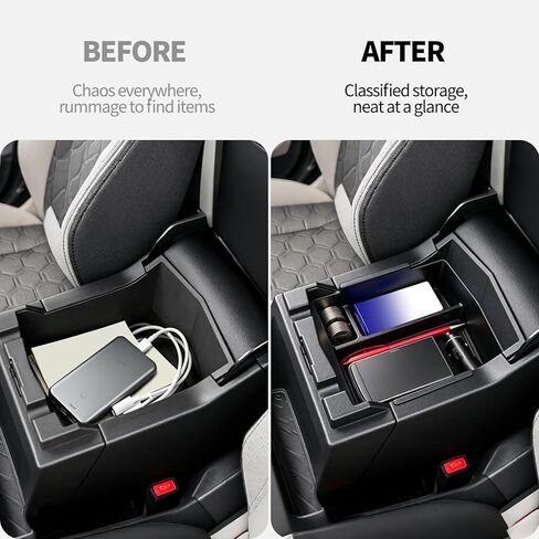 3PCS Center Console Organizer Tray for 2025 2026 Subaru Forester Premium/Sport/Limited/Touring (NOT for 2025 Subaru Forester Wilderness), ABS Black Armrest Storage Box Tray Insert Accessories in Saudi Arabia