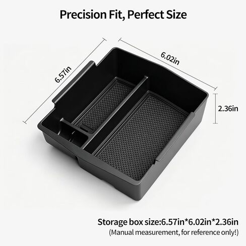 3PCS Center Console Organizer Tray for 2025 2026 Subaru Forester Premium/Sport/Limited/Touring (NOT for 2025 Subaru Forester Wilderness), ABS Black Armrest Storage Box Tray Insert Accessories in Saudi Arabia