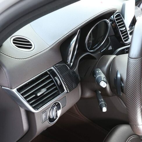 3pcs Carbon Fiber ABS for Mercedes Benz GLE GLS Class W166 2016-2019 Car Central Control Decorative Panel Frame Trim Accessories in Saudi Arabia