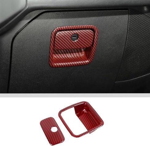 JWWY غطاء مقبض صندوق القفازات لسيارة Jeep Wrangler JL 2018-2025، لمسة ديكور داخلية لحجرة القفازات الجانبية للركاب، ABS قطعتان باللون الأزرق in Kuwait