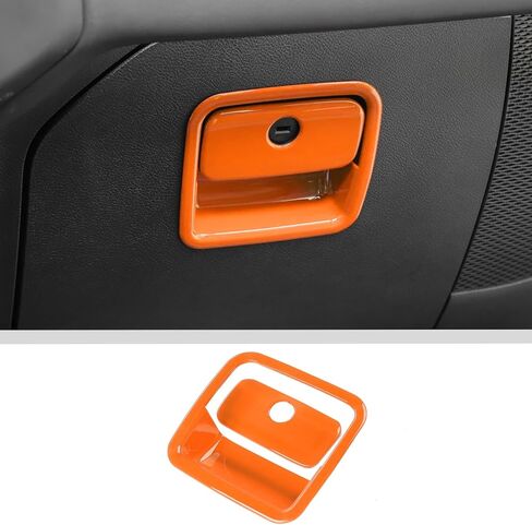 JWWY غطاء مقبض صندوق القفازات لسيارة Jeep Wrangler JL 2018-2025، لمسة ديكور داخلية لحجرة القفازات الجانبية للركاب، ABS قطعتان باللون الأزرق in Kuwait