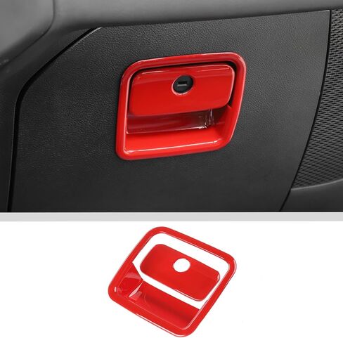 JWWY غطاء مقبض صندوق القفازات لسيارة Jeep Wrangler JL 2018-2025، لمسة ديكور داخلية لحجرة القفازات الجانبية للركاب، ABS قطعتان باللون الأزرق in Kuwait