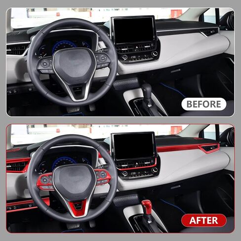 11PCS Center Console Cover Trim Compatible with Toyota Corolla 2020-2025, Fit for Corolla Hatchback 2019-2025 in Saudi Arabia