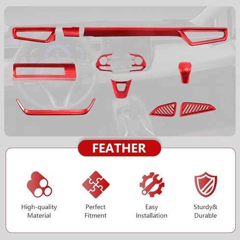 11PCS Center Console Cover Trim Compatible with Toyota Corolla 2020-2025, Fit for Corolla Hatchback 2019-2025 in Saudi Arabia