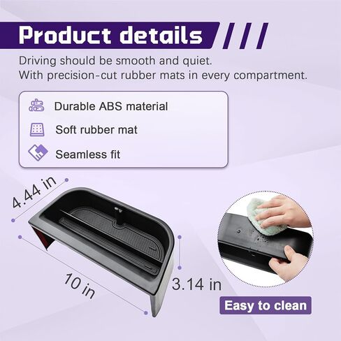 صينية تنظيم تخزين لوحة القيادة RUNROAD متوافقة مع ملحقات Honda HR-V 2023 2024 2025 2026، منظم وحدة التحكم المركزية لصندوق تخزين لوحة القيادة خلف الشاشة HR V لشاشة 7 بوصات/ 9 بوصات in Kuwait