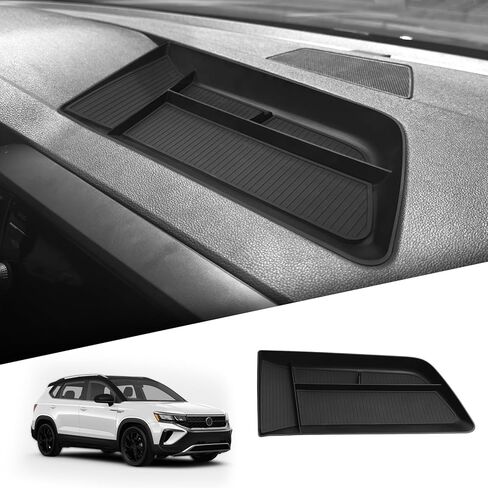 smabee Dashboard Screen Storage Box for Volkswagen VW Taos 2026 2022-2025 Center Console Display Box Hidden Tray Silicone Organizer Tray Behind ABS Car Accessories in Kuwait
