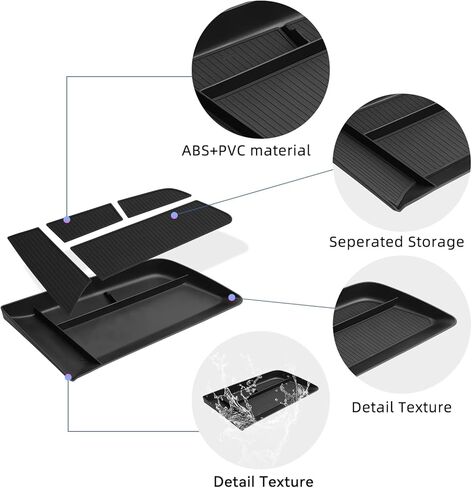 smabee Dashboard Screen Storage Box for Volkswagen VW Taos 2026 2022-2025 Center Console Display Box Hidden Tray Silicone Organizer Tray Behind ABS Car Accessories in Kuwait