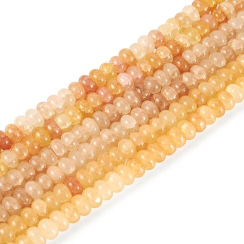 FASHEWELRY 450Pcs 8 mm Glass Beads Bulk Brown Imitation Gemstones Smooth Rondelle Beads Fall Theme Abacus Loose Gemstone Bead for Jewelry Making DIY Bracelet Necklace in Saudi Arabia