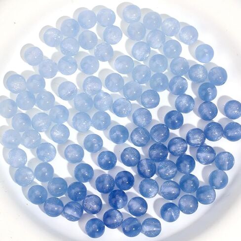1 Box 120PCS 10MM Round Resin Beads with Hole UV Reactive Color Changing White Change Colorful Sensitive Glitter Sunlight Loose Spacer Bead for Jewelry Making Bracelets Necklaces DIY Crafts in Kuwait