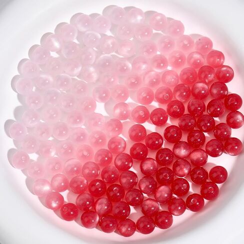 1 Box 120PCS 10MM Round Resin Beads with Hole UV Reactive Color Changing White Change Colorful Sensitive Glitter Sunlight Loose Spacer Bead for Jewelry Making Bracelets Necklaces DIY Crafts in Kuwait