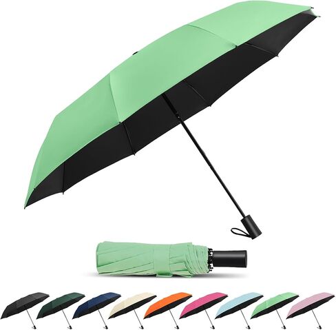 SoulRain 46" Travel Sun & rain Umbrella, Lightweight Windproof Umbrella, Portable Lightweight Compact Parasol with 95% UV Protection for women and men in Saudi Arabia