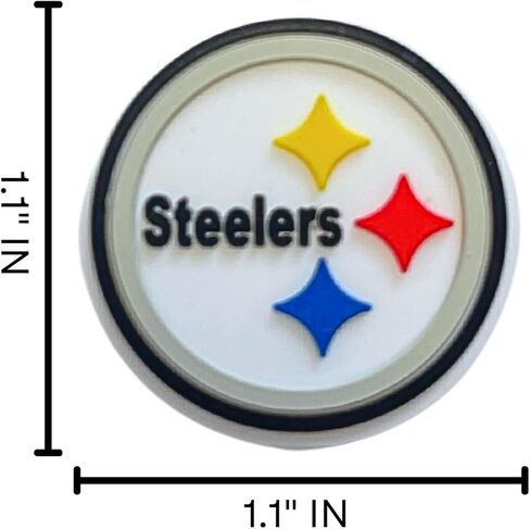Pittsburgh Focal Bead Sports Football Logo 12pk 1.1" for Bulk Keychains Silicone Charm Steeler Beadable Pens Freshie Hangers Game Day Pro in Kuwait