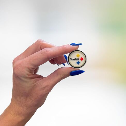 Pittsburgh Focal Bead Sports Football Logo 12pk 1.1" for Bulk Keychains Silicone Charm Steeler Beadable Pens Freshie Hangers Game Day Pro in Kuwait