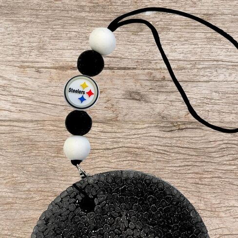 Pittsburgh Focal Bead Sports Football Logo 12pk 1.1" for Bulk Keychains Silicone Charm Steeler Beadable Pens Freshie Hangers Game Day Pro in Kuwait