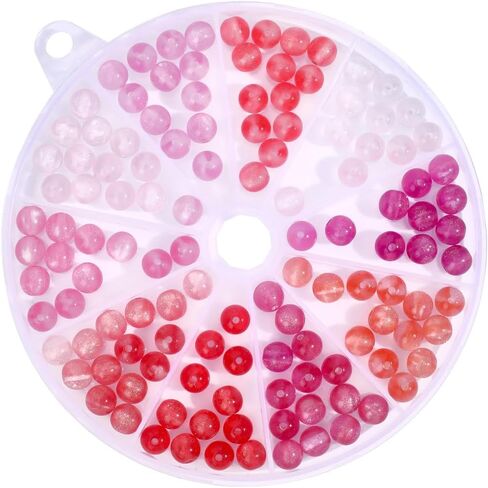 1 Box 120PCS 10MM Round Resin Beads with Hole UV Reactive Color Changing White Change Colorful Sensitive Glitter Sunlight Loose Spacer Bead for Jewelry Making Bracelets Necklaces DIY Crafts in Kuwait