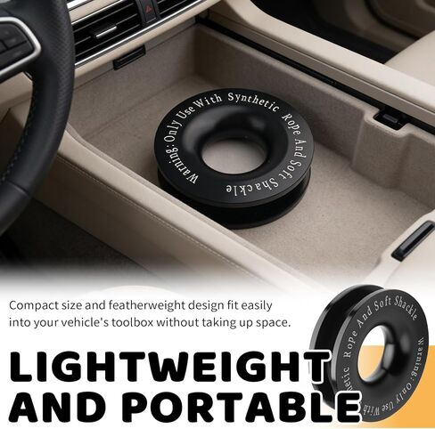 Heavy Duty Recovery Rings,33069 Lbs Load Capacity Towing Snatch Ring for Soft Shackle and Synthetic Rope,Aluminum Alloy Winch Ring Winch Accessories for ATV,UTV,SUV in Saudi Arabia