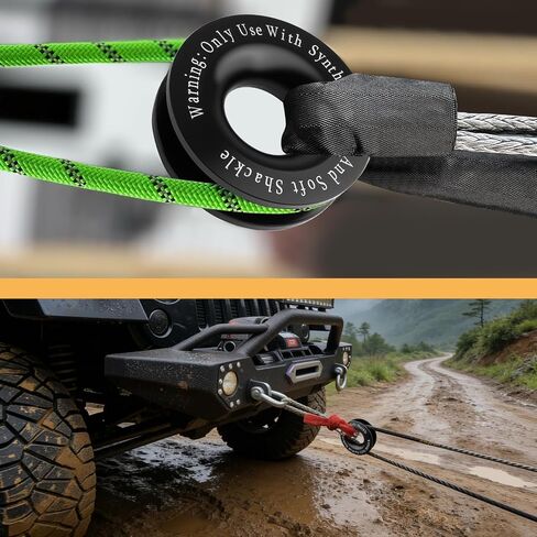 Heavy Duty Recovery Rings,33069 Lbs Load Capacity Towing Snatch Ring for Soft Shackle and Synthetic Rope,Aluminum Alloy Winch Ring Winch Accessories for ATV,UTV,SUV in Saudi Arabia
