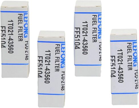 4 Pack of LEFONG FCO-2148 Fuel Filter Replaces 120670, 120-670, 33389, P502138, 15231-43560, 1T021-43560, 101000 Fits Grasshopper 721D, 722D, 725DT6, Kubota G5200 G6200 B1550 B1550HST B20 B1500 in Kuwait