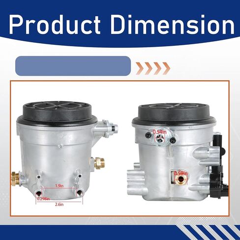 Fuel Filter Housing Assembly Replacement for F250 F350 F450 F550 E350 E450 E550 Super Duty Excursion 7.3L 1999-2003 Powerstroke Diesel Trucks F81Z9155AC F81A9155AA FG1057 in Kuwait