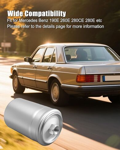 Fuel Filter Fit for Mercedes Benz C220 C280 190E 260E 280E 300E 400E 500E 280CE 380SE 400SE 380SEC E320 S320 SL320 Replace 0024771301 0014778701 0024771701 0024774401 33508 5025105 in Kuwait
