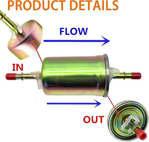 Fuel Filter Fit for Ford Lincoln Mercury, 1999–2008 F150 F250 F350, 1999–2005 Explorer, 1999–2006 Expedition, 2000–2008 Focus, 1998–2004 Mustang, PF2000, F89Z9155A, 33595, FG986B, FG1114 in Saudi Arabia